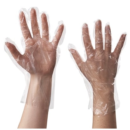 Bsc Preferred Disposable Gloves, 1 mil Palm, Poly, One Size Fits Most, 1000 PK, Clear BUY03999305